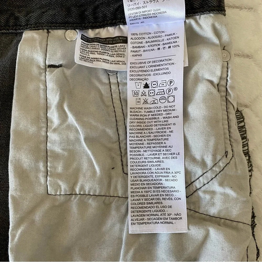 Levi's Premium 501 Original Womens Dark Gray Denim High Rise Cotton Shorts Sz 30